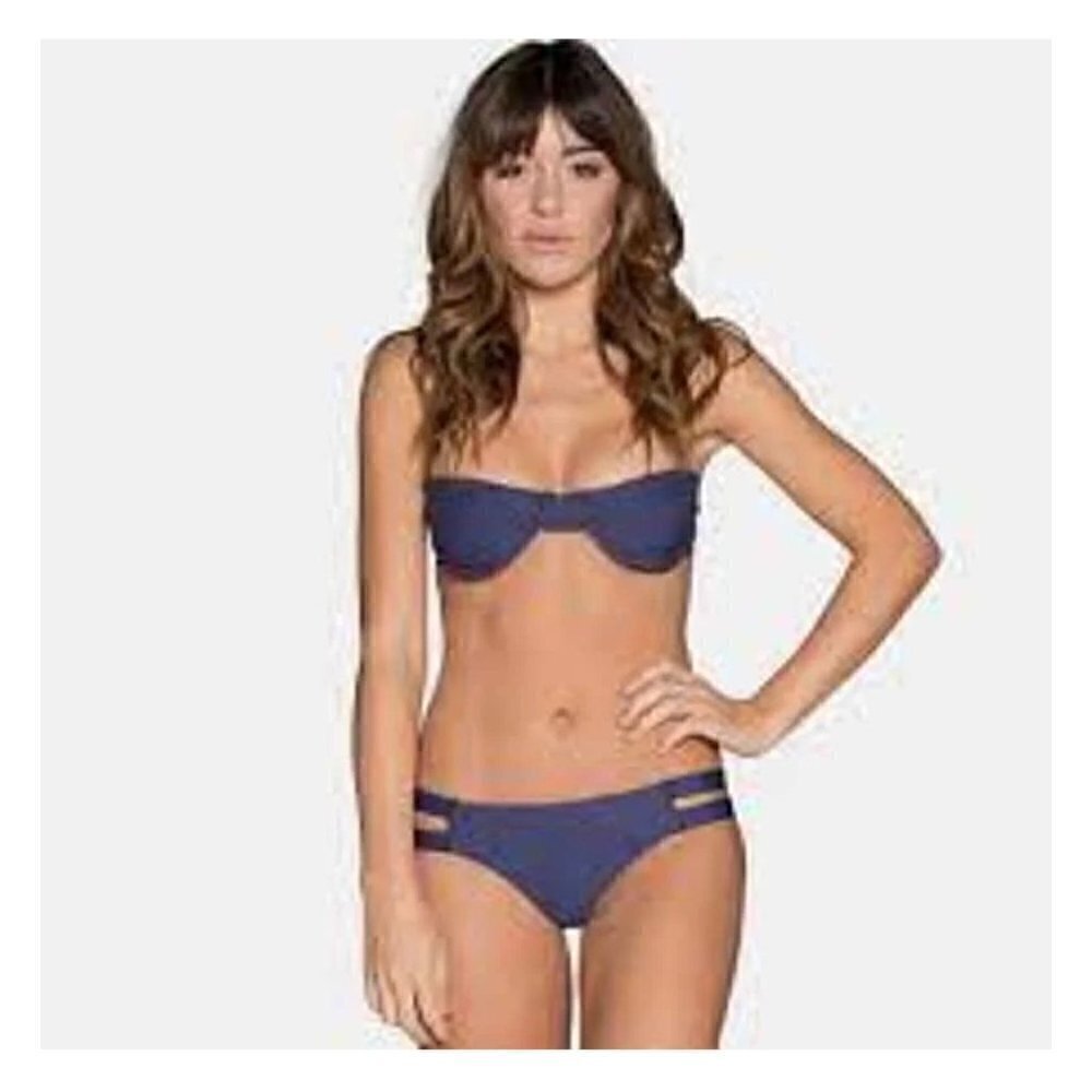 NWT Tavik Chloe Mini Cutout Swim Bottom Ribbed Cobalt - XS
